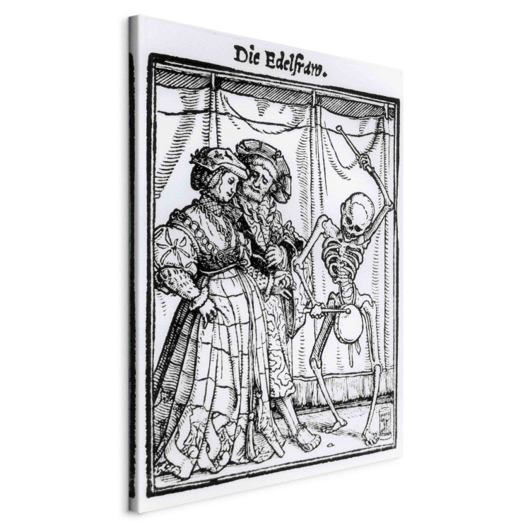 Canvas Death and the Noblewoman, from 'The Dance of Death', engraved by Hans Lutzelburger 155544 additionalImage 2