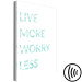 Canvas Mint English Live more worry less sign - on a white background 128354 additionalThumb 6