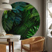 Round wallpaper Dark Jungle - Juicy Green Large Leaves Seen From Above 149154 additionalThumb 2