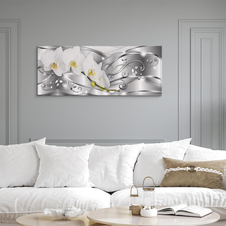 Canvas Flowering (1 Part) Wide Silver 106964 additionalImage 3
