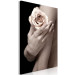 Canvas Tea rose on a hand - photo of a woman holding a flower in her hand 128064 additionalThumb 2