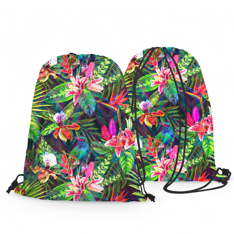 Backpack Psychedelic flowers - floral motif in intensive colours 147364 additionalImage 3