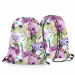 Backpack Joyful bouquet - composition of purple flowers on a white background 147564 additionalThumb 3
