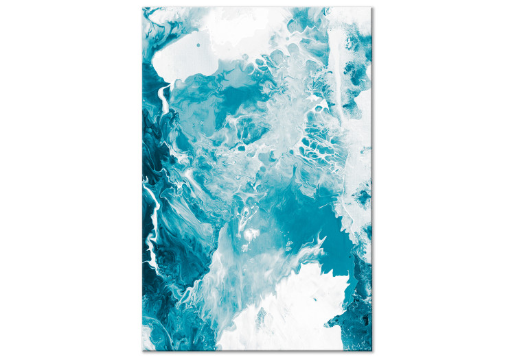 Canvas Abstract Blue - Marine Colors Reminiscent of Marble 149864