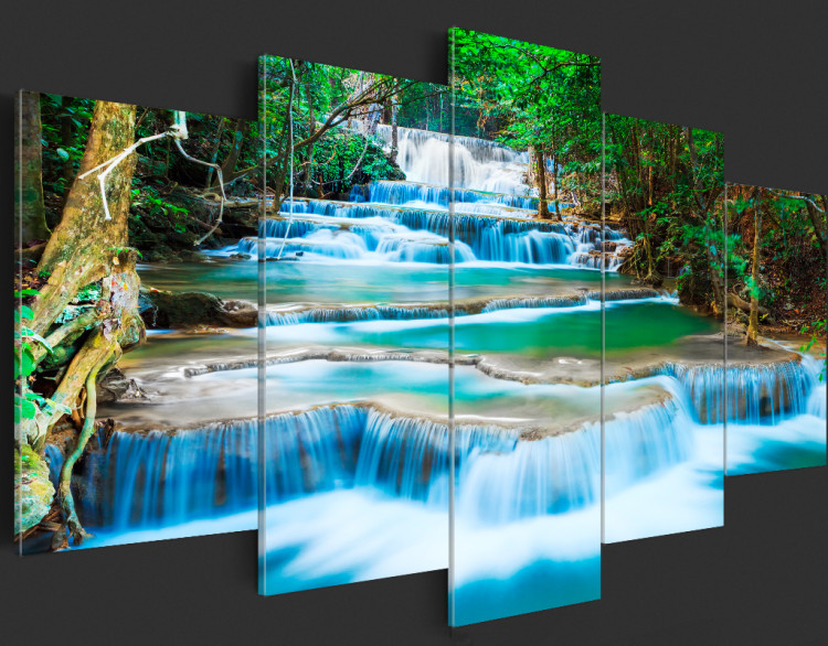 Acrylic Print Sky-blue Waterfall in Kanchanaburi, Thailand [Glass] 92364 additionalImage 5