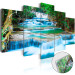 Acrylic Print Sky-blue Waterfall in Kanchanaburi, Thailand [Glass] 92364