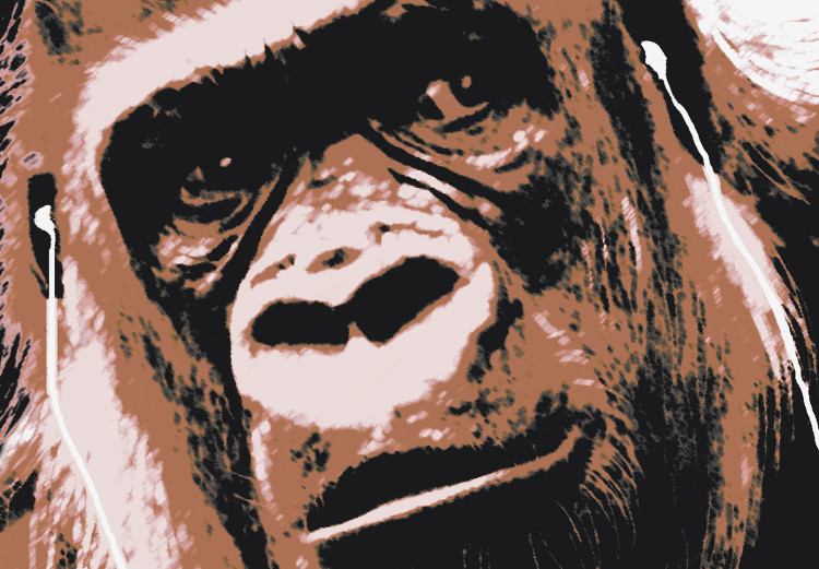 Canvas Western civilization - funny monkey illustration in pop art style 122374 additionalImage 5