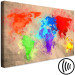 Canvas Earth colours - watercolour world map with colourful continents 128974 additionalThumb 6
