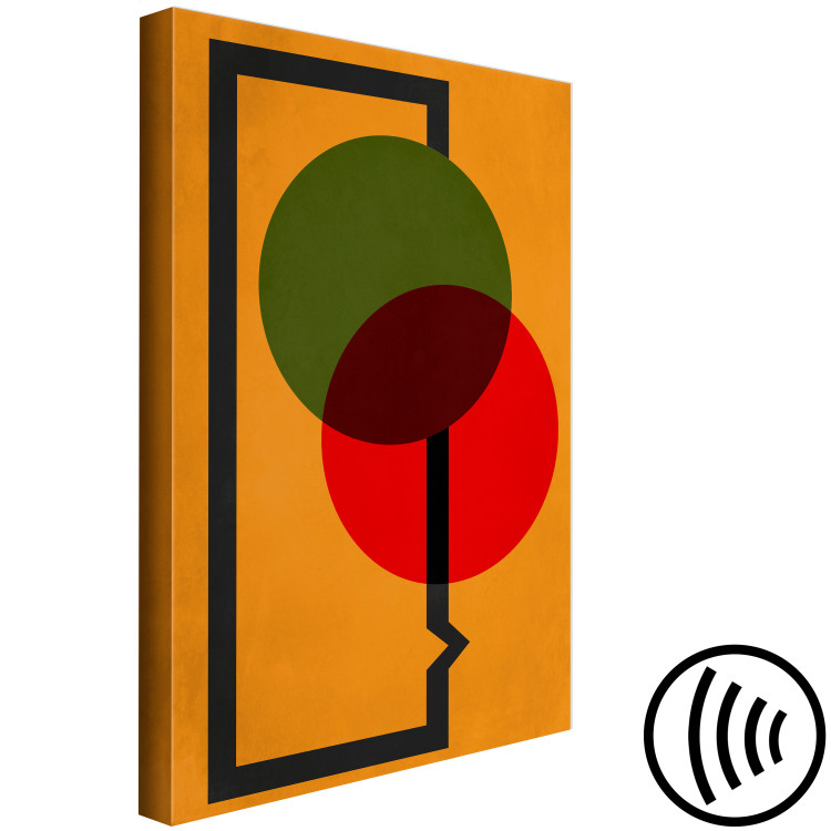 Canvas Two circles - modernistic abstraction with geometric figures 134374 additionalImage 6