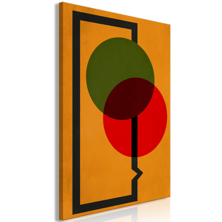 Canvas Two circles - modernistic abstraction with geometric figures 134374 additionalImage 2