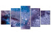 Canvas Purple Garden (5-part) - Dandelion Detail with Purple Hue 144574