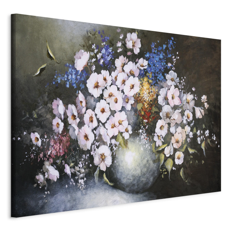 Canvas White Vase (1-piece) - still life with a bouquet of flowers 47474 additionalImage 2