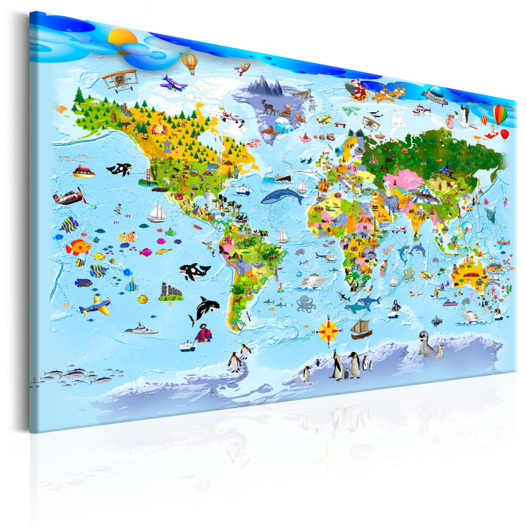 Canvas Children's Map: Colourful Travels 97574 additionalImage 2