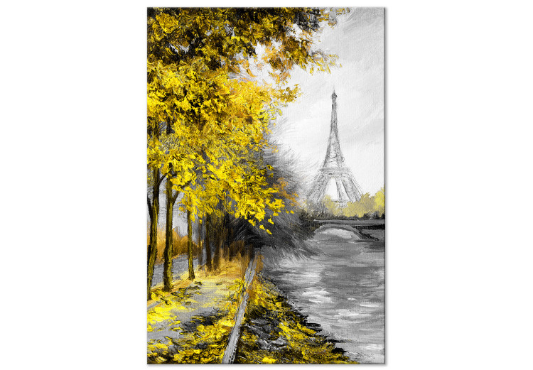 Canvas Paris Channel (1 Part) Vertical Yellow 123084