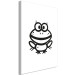 Canvas Little frog - drawing image of a smiling amphibian in black and white 135184 additionalThumb 2