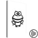 Canvas Little frog - drawing image of a smiling amphibian in black and white 135184 additionalThumb 6