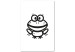 Canvas Little frog - drawing image of a smiling amphibian in black and white 135184