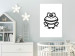 Canvas Little frog - drawing image of a smiling amphibian in black and white 135184 additionalThumb 3