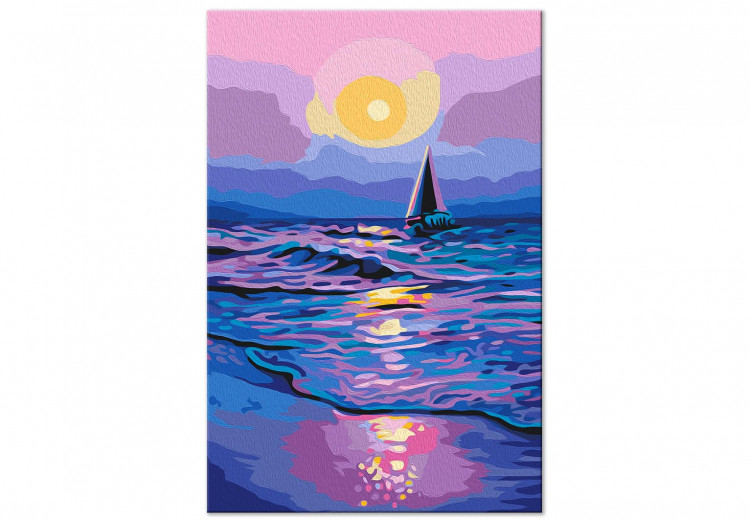 Paint by Number Kit Lovely Landscape -Sea and a Sailboat Against the Backdrop of the Sunset 144084 additionalImage 7
