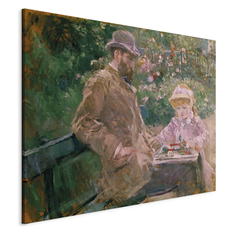 Canvas Eugene Manet and his daugher in the garden at Bougival 158484 additionalImage 2