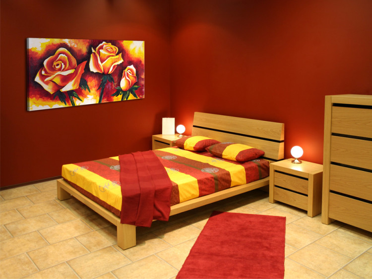 Canvas Three charming roses 48584 additionalImage 2