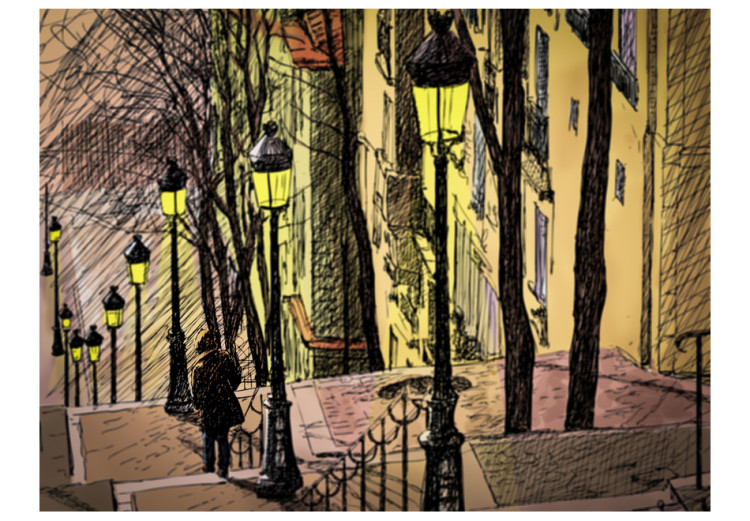 Wall Mural Lonely walk through Montmartre 59884 additionalImage 1