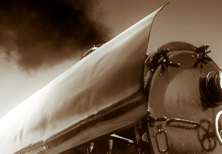 Canvas Train in the Whirlwind of Speed (1-part) - Vehicle in Sepia and Smoke 116394 additionalImage 5