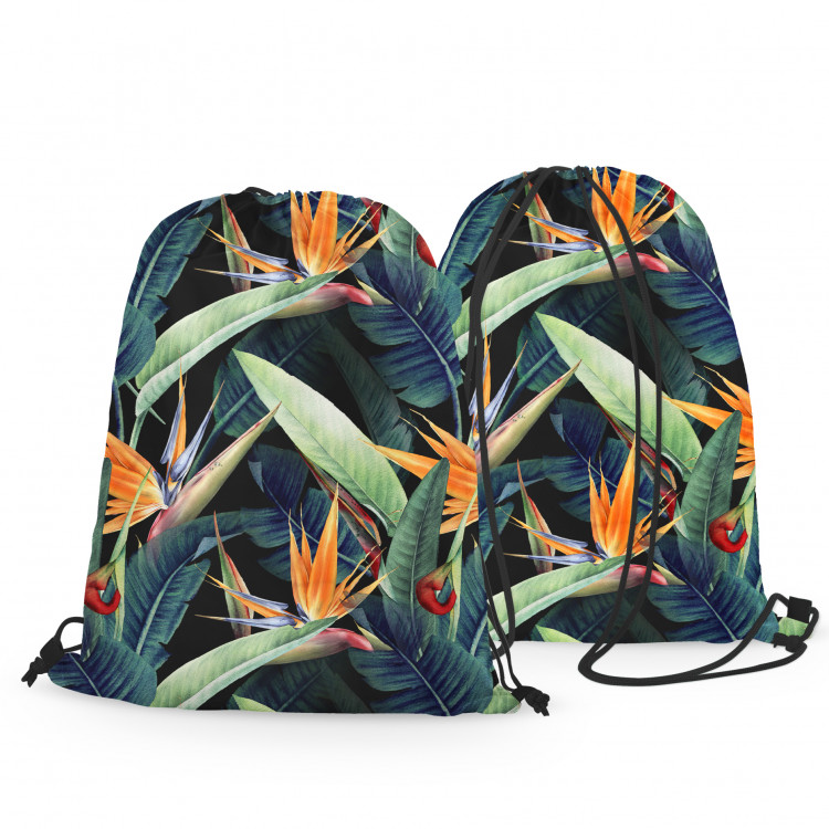 Backpack Floral composition - motife in white and blue shades 147494 additionalImage 3