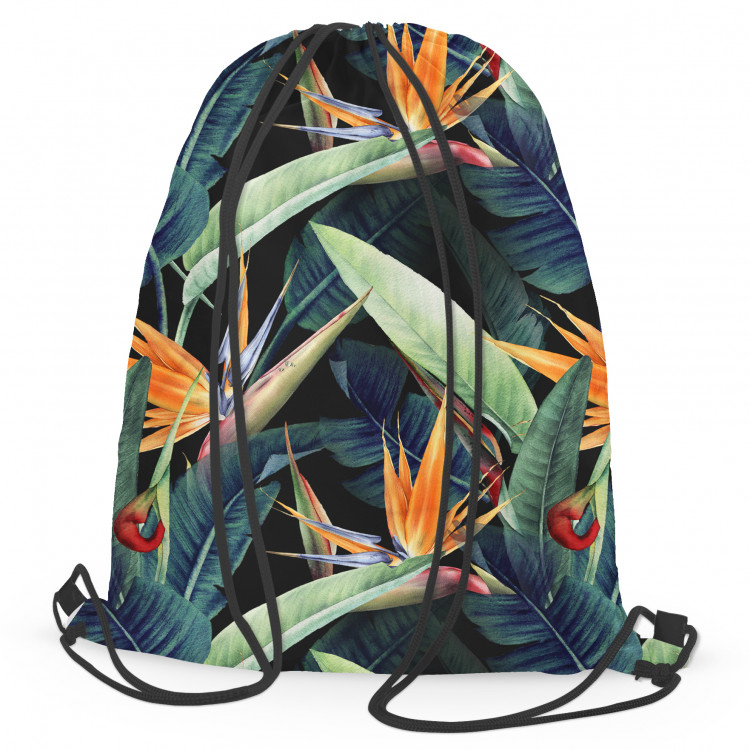 Backpack Floral composition - motife in white and blue shades 147494