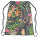 Backpack Good neighbourhood - forest flora and fauna motif on black background 147694 additionalThumb 2