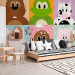 Wall Mural Cheerful Animals - Various colorful animals: cat, pig for children 61205 additionalThumb 5