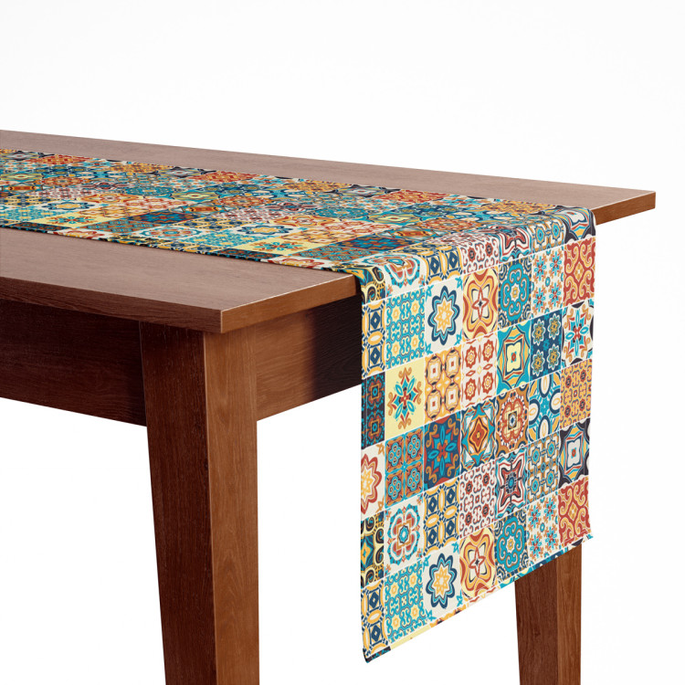Table Runner Spanish arabesque - a motif inspired by patchwork-style ceramics 147315 additionalImage 4
