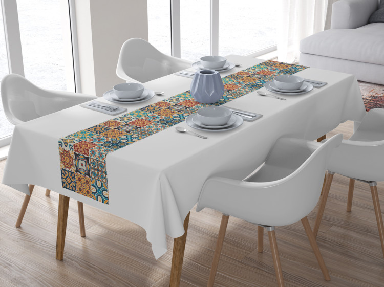 Table Runner Spanish arabesque - a motif inspired by patchwork-style ceramics 147315 additionalImage 5
