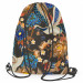 Backpack Birdy paradise - pattern with multicoloured flowers on dark background 147615