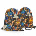 Backpack Birdy paradise - pattern with multicoloured flowers on dark background 147615 additionalThumb 3