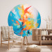 Round wallpaper Dance of Colors - Multicolored Abstraction With Predominance of Yellows and Blues 151615 additionalThumb 2