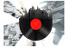 Wall Mural Abstraction of Music - Vinyl record with New York City for a teenager 61115 additionalThumb 1