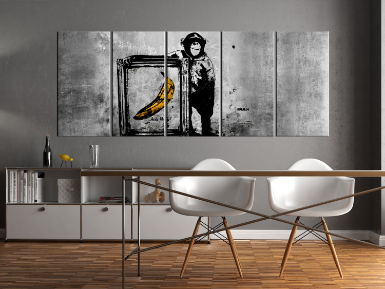 Canvas Banksy: Monkey with Frame 106525 additionalImage 3