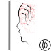 Canvas Leafy thoughts - contour of the face profile with an abstract accent 119225 additionalThumb 6