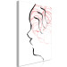 Canvas Leafy thoughts - contour of the face profile with an abstract accent 119225 additionalThumb 2