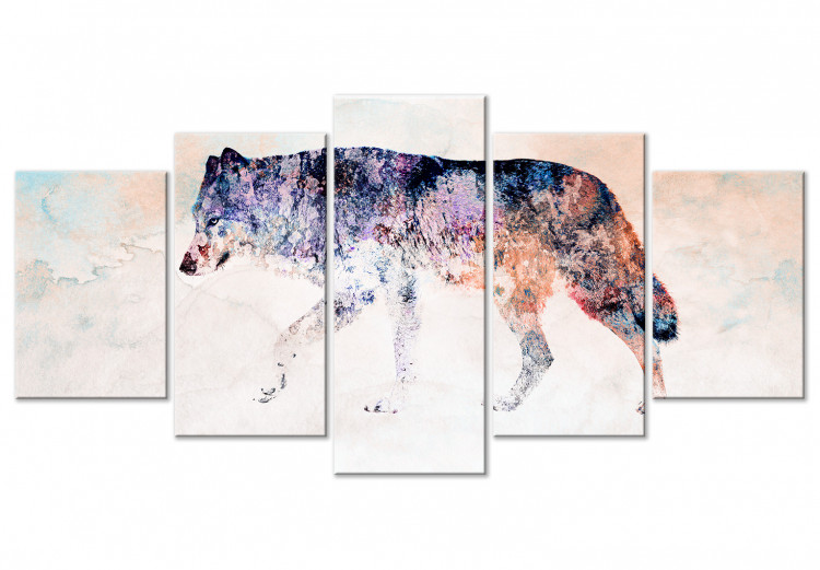 Canvas Lonely Wolf (5 Parts) Wide 126925