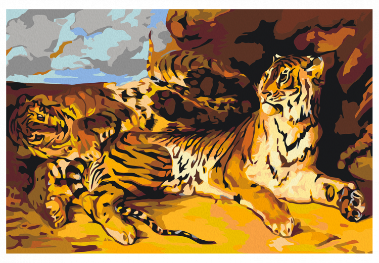 Paint by Number Kit Young Tiger With Mother 134225 additionalImage 7