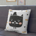 Decorative Microfiber Pillow Dignified cat - animal wearing a hat, triangles, 'Gentleman' caption cushions 147025 additionalThumb 2