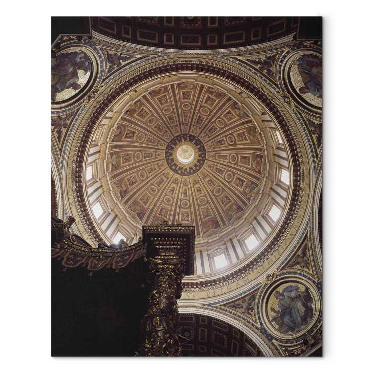 Canvas View of the interior of the dome, begun by Michelangelo in 155225