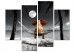 Canvas Elephant on a hammock looking at the moon - 4 parts elephant abstract 128835