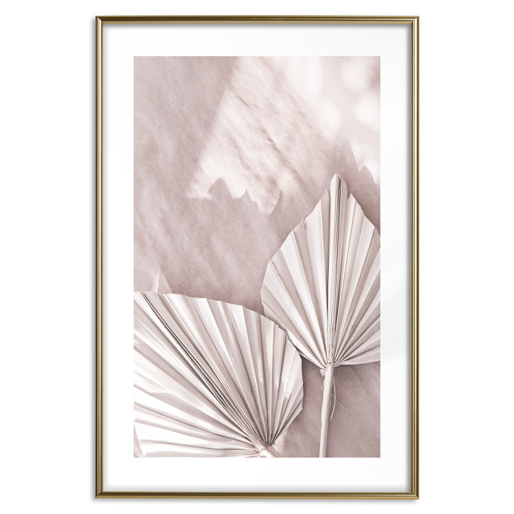 Poster Hot Morning - a summer composition with white leaves in a scandi boho style 136535 additionalImage 9