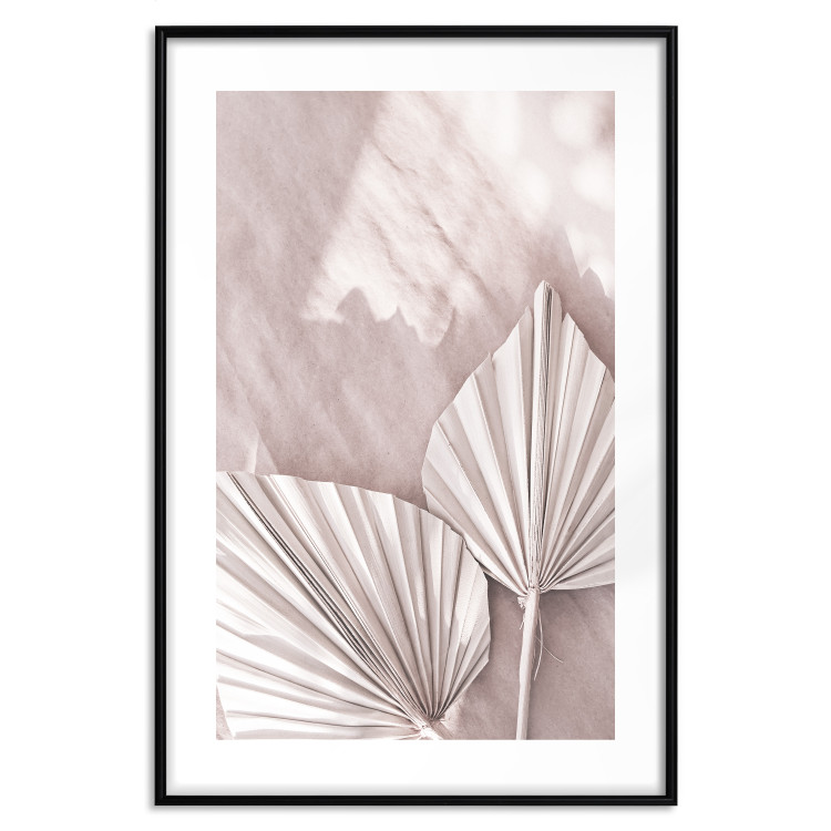 Poster Hot Morning - a summer composition with white leaves in a scandi boho style 136535 additionalImage 10