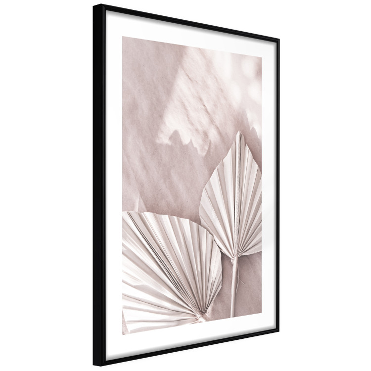 Poster Hot Morning - a summer composition with white leaves in a scandi boho style 136535 additionalImage 3
