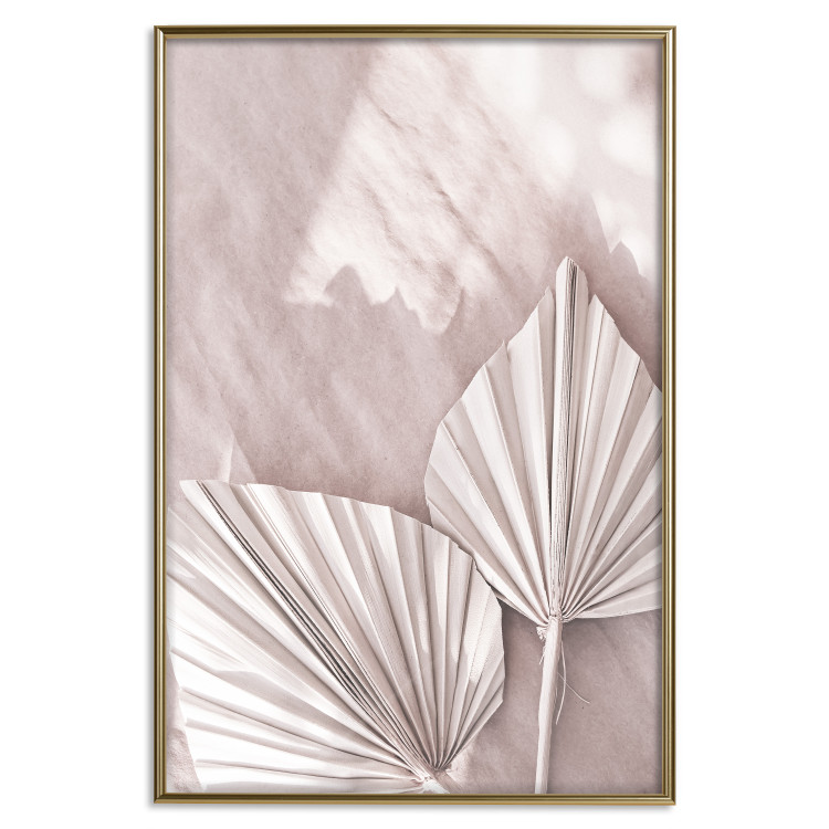 Poster Hot Morning - a summer composition with white leaves in a scandi boho style 136535 additionalImage 19