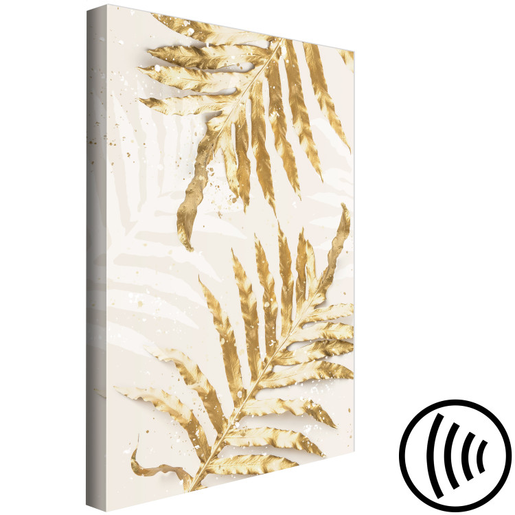 Canvas Golden Leaves - Elegant Plants With a Festive Atmosphere 148035 additionalImage 6
